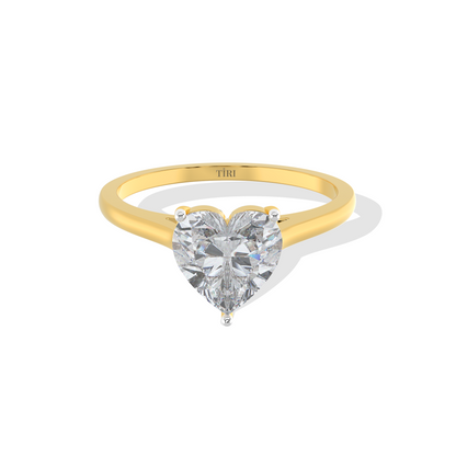 Classic Heart Diamond Solitaire Ring