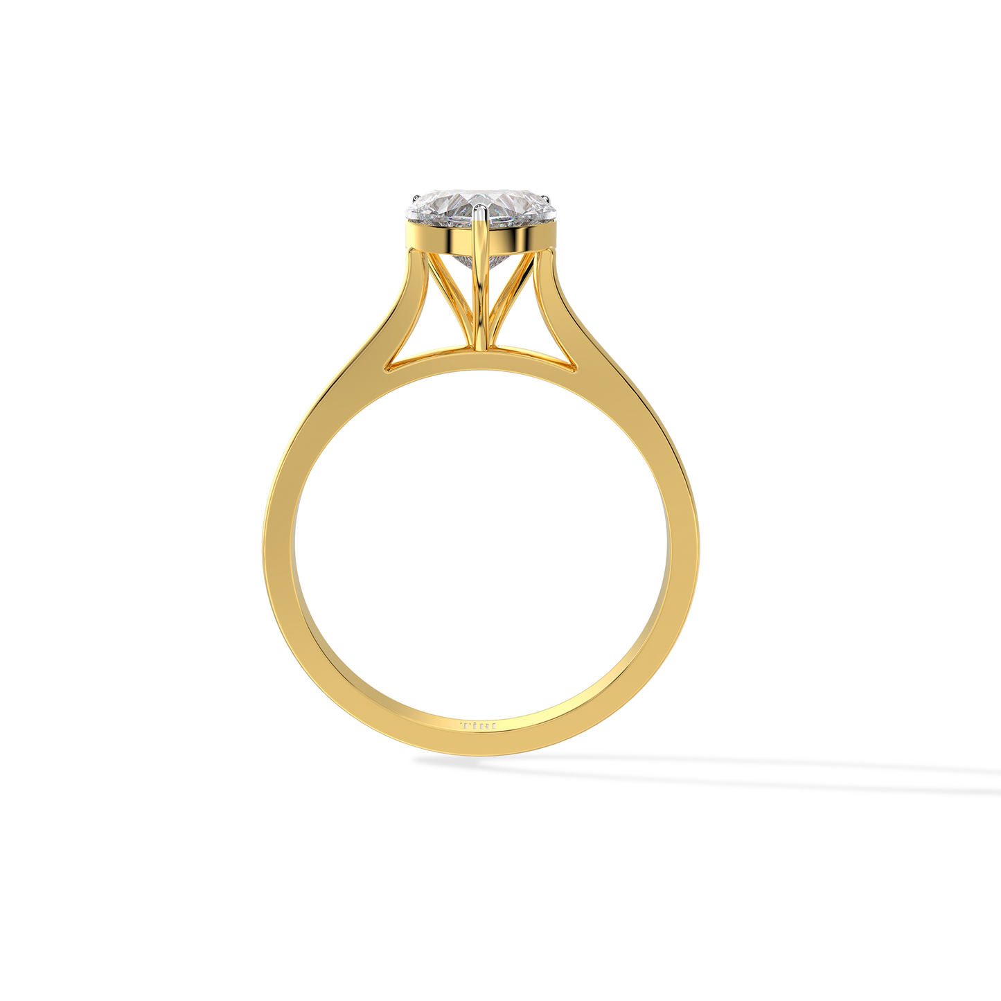 4 to 7ct Classic Heart Diamond Solitaire Ring