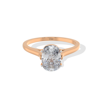 Classic Oval Diamond Solitaire Ring