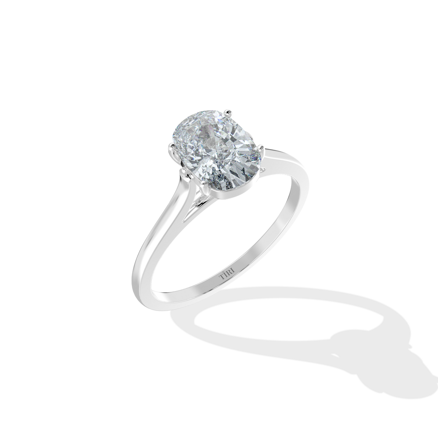 Classic Oval Diamond Solitaire Ring