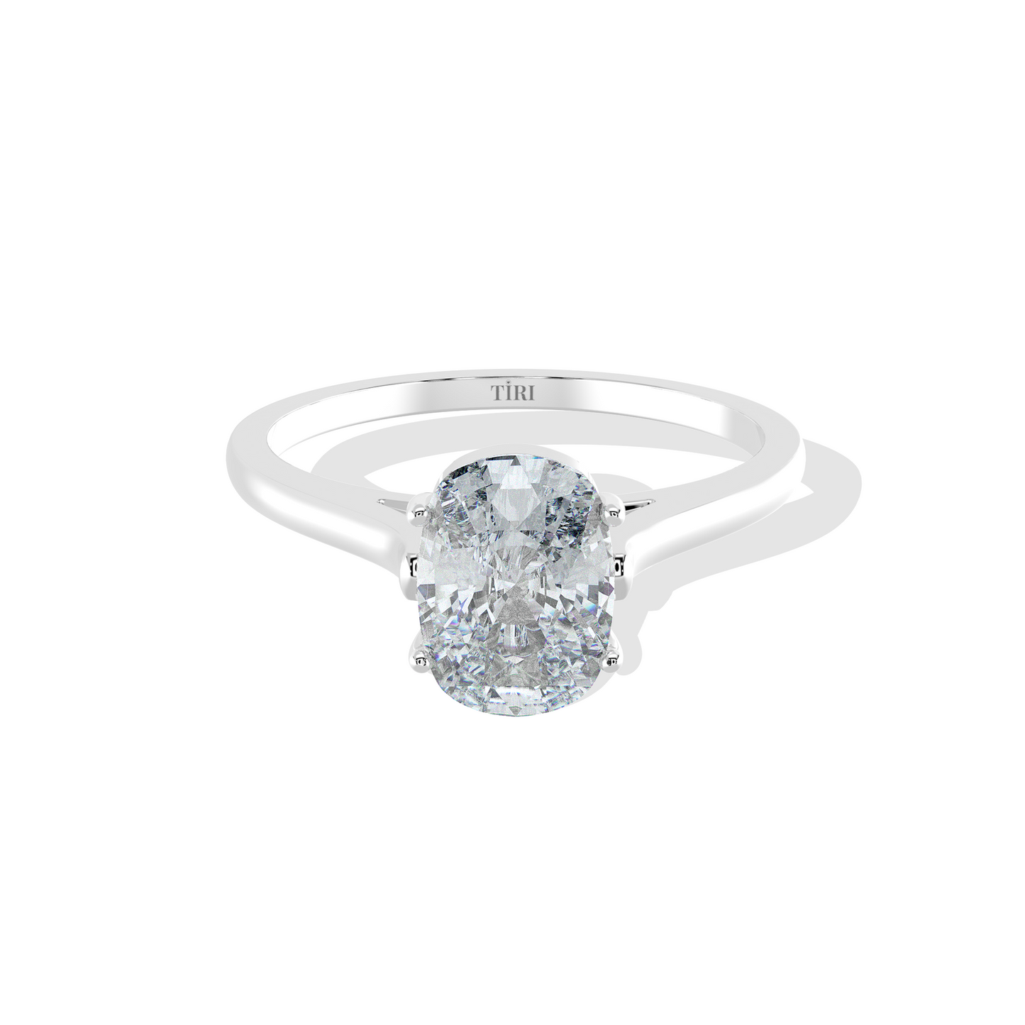 Classic Oval Diamond Solitaire Ring
