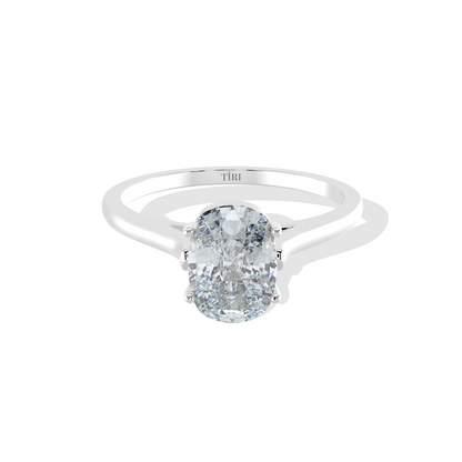 Classic Oval Diamond Solitaire Ring