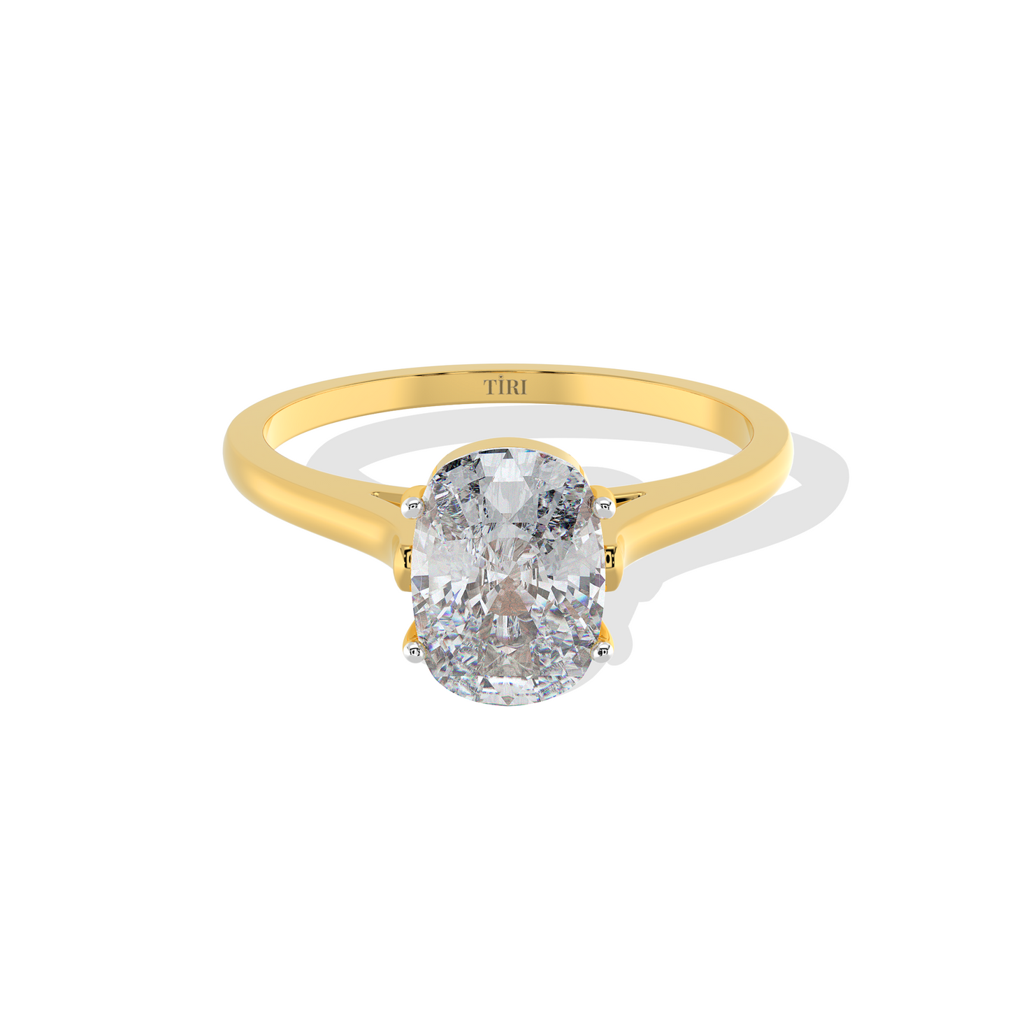 Classic Oval Diamond Solitaire Ring