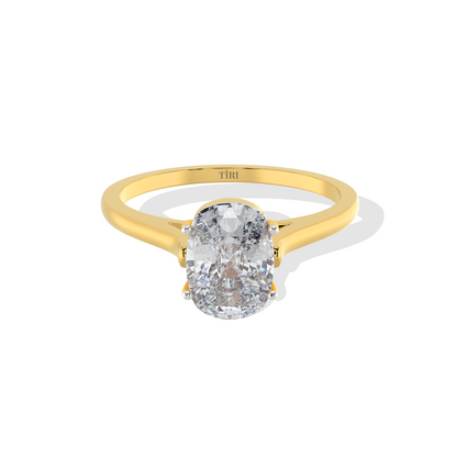 Classic Oval Diamond Solitaire Ring