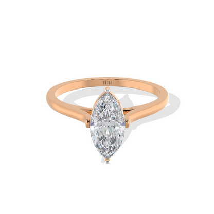 Classic Marquise Diamond Solitaire Ring