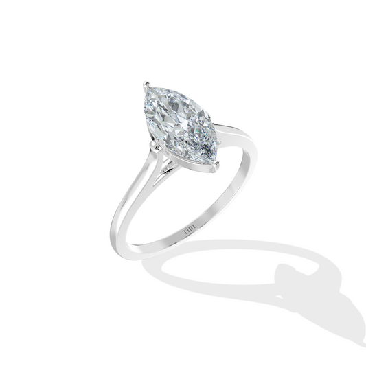 Classic Marquise Diamond Solitaire Ring