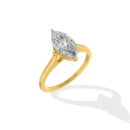 4 to 7ct Classic Marquise Diamond Solitaire Ring