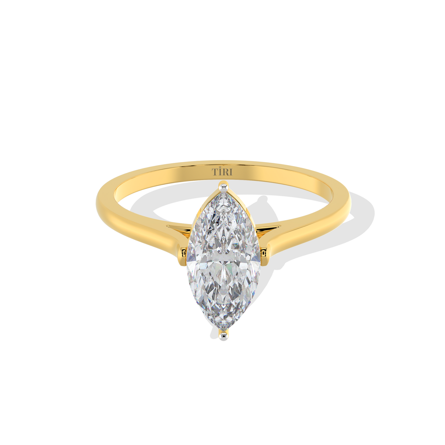 Classic Marquise Diamond Solitaire Ring