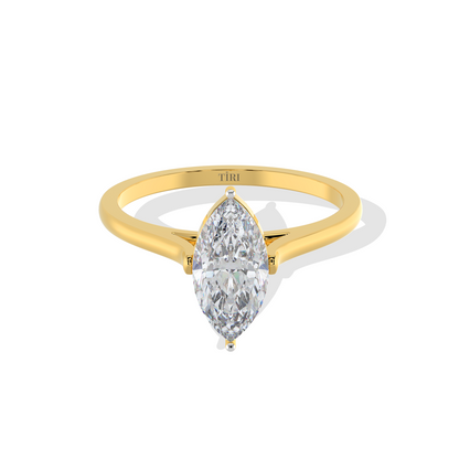 Classic Marquise Diamond Solitaire Ring