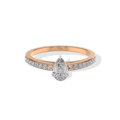 Graceful Pear Eternity Ring