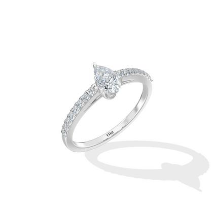 Graceful Pear Eternity Ring