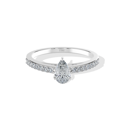 Graceful Pear Eternity Ring