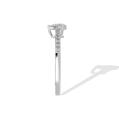 Graceful Pear Eternity Ring