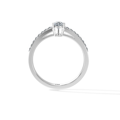 Graceful Pear Eternity Ring