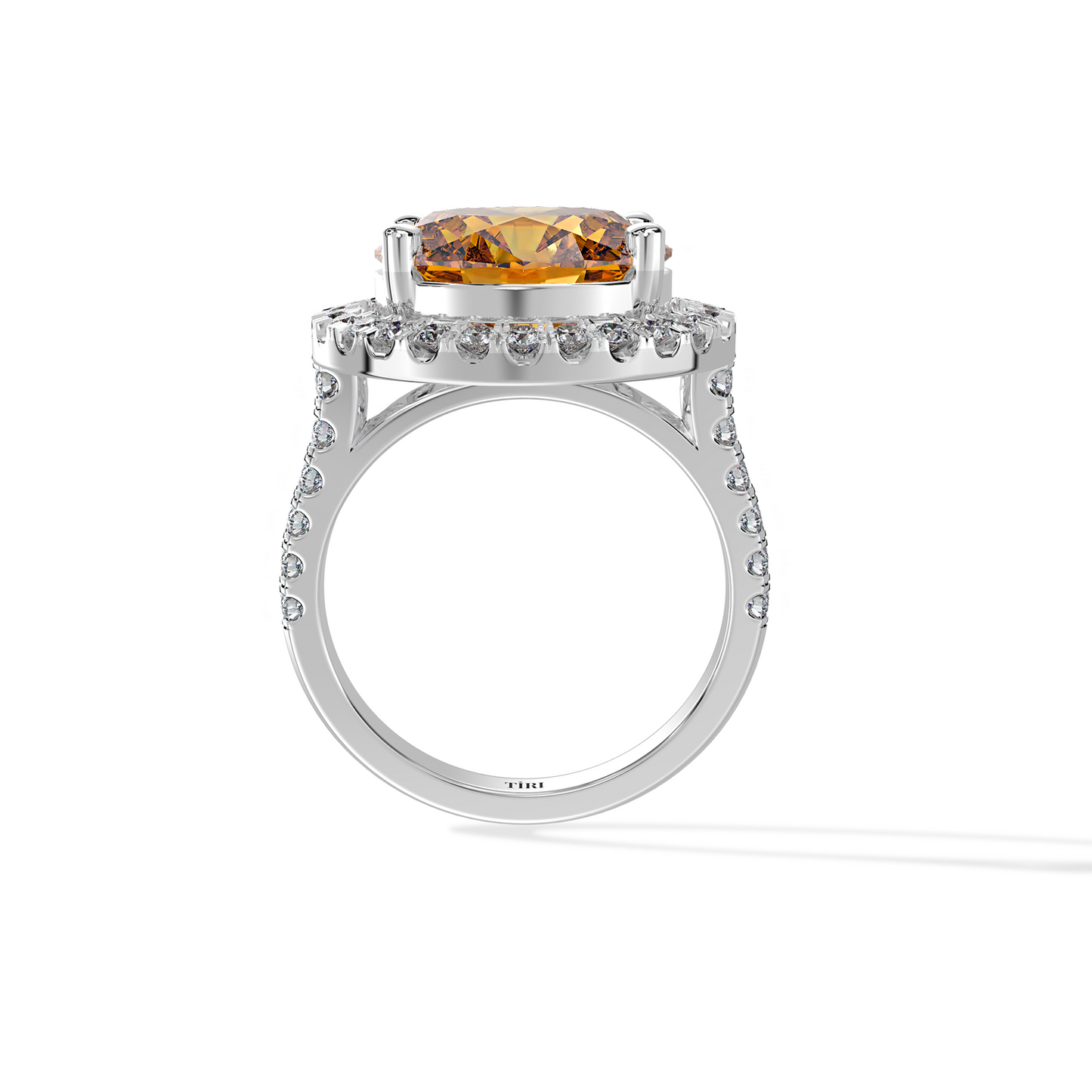 0.78 TW Diamond 2.03 Yellow Cl Stone Ring