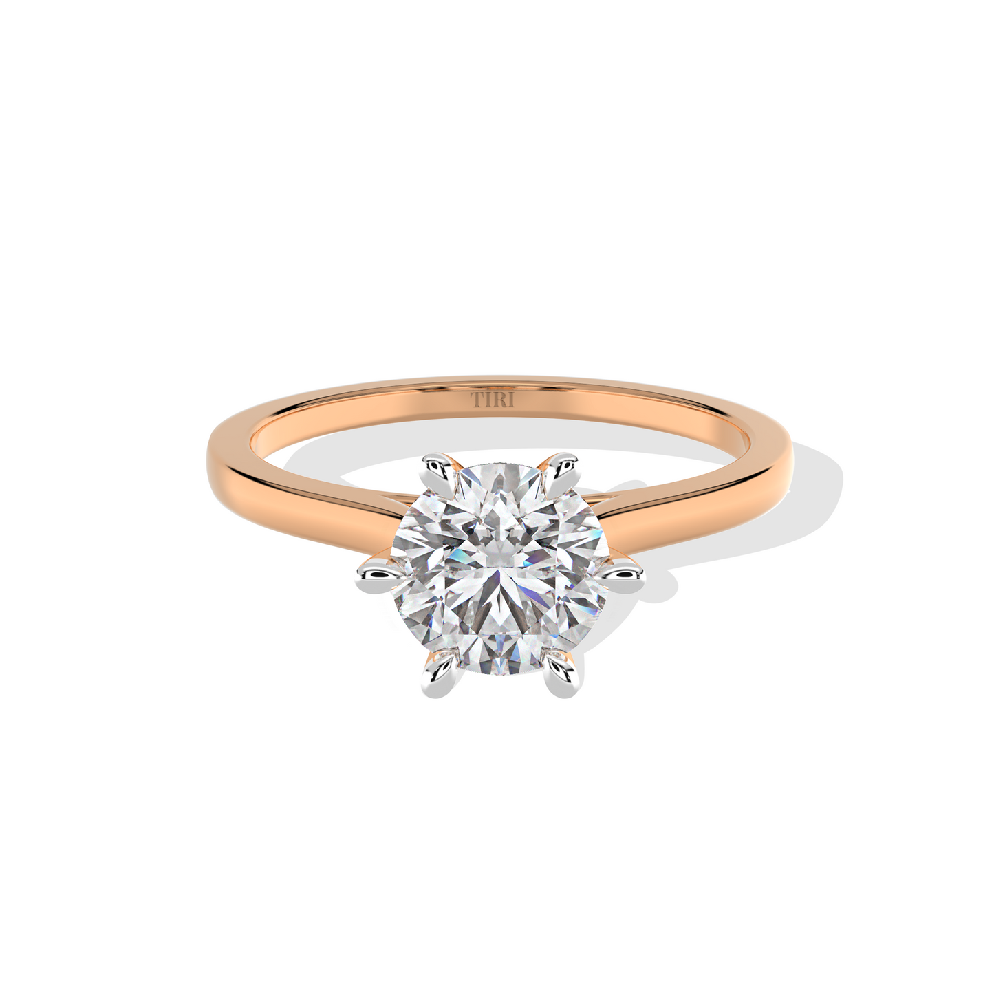 0.85 TW 6 Prong Round Diamond Ring