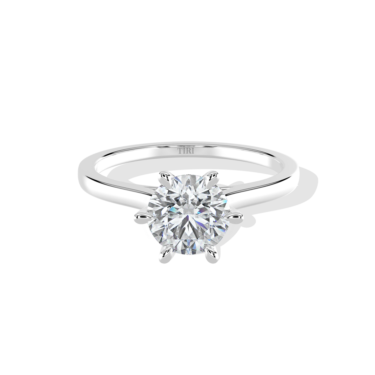 0.85 TW 6 Prong Round Diamond Ring