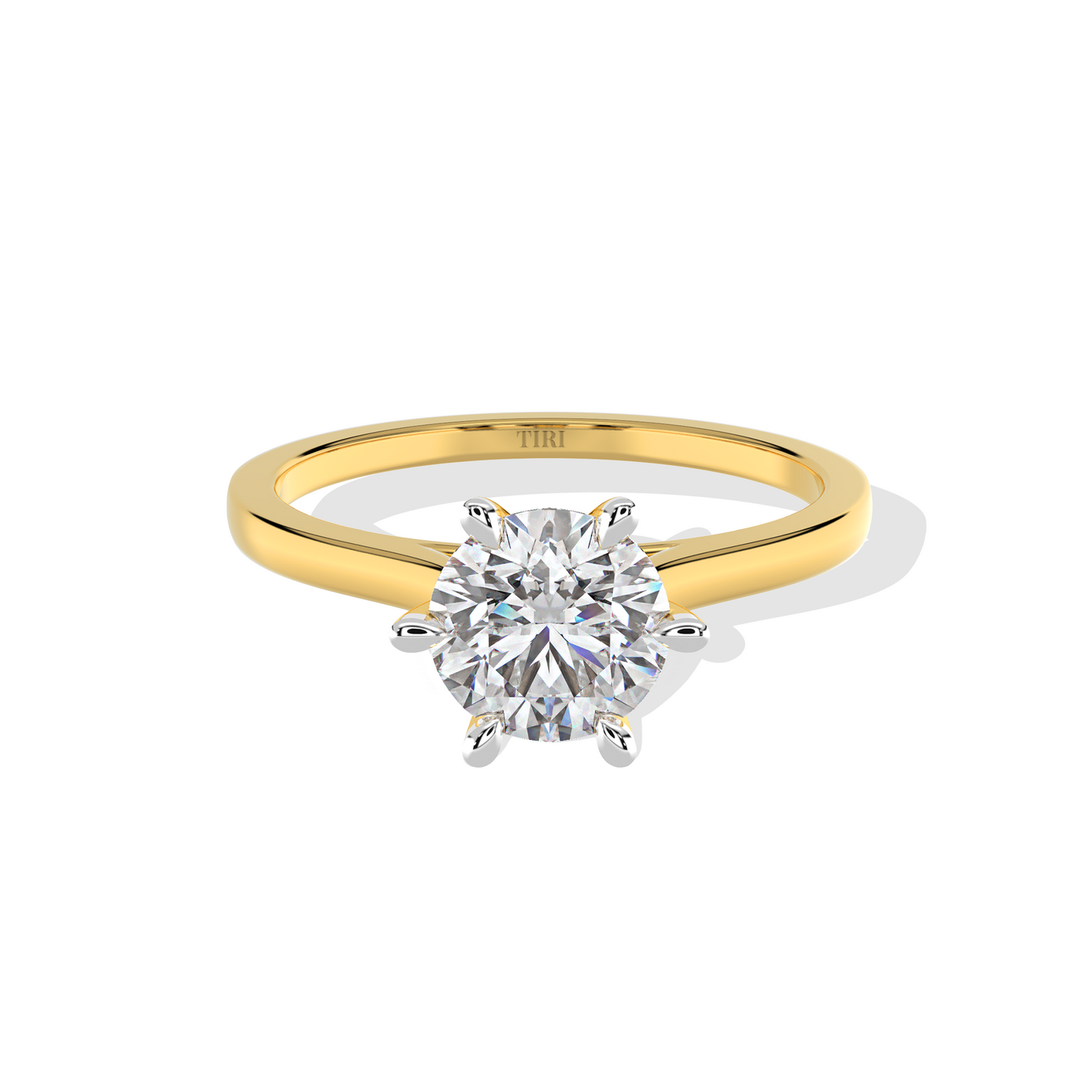 0.85 TW 6 Prong Round Diamond Ring