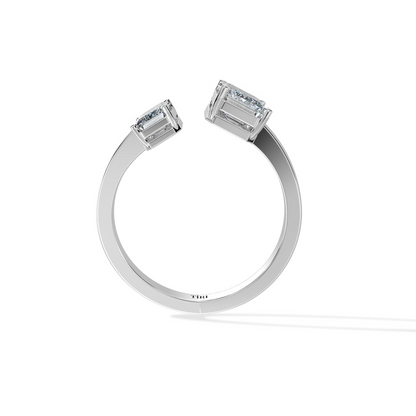 Double Baguette Open Ring