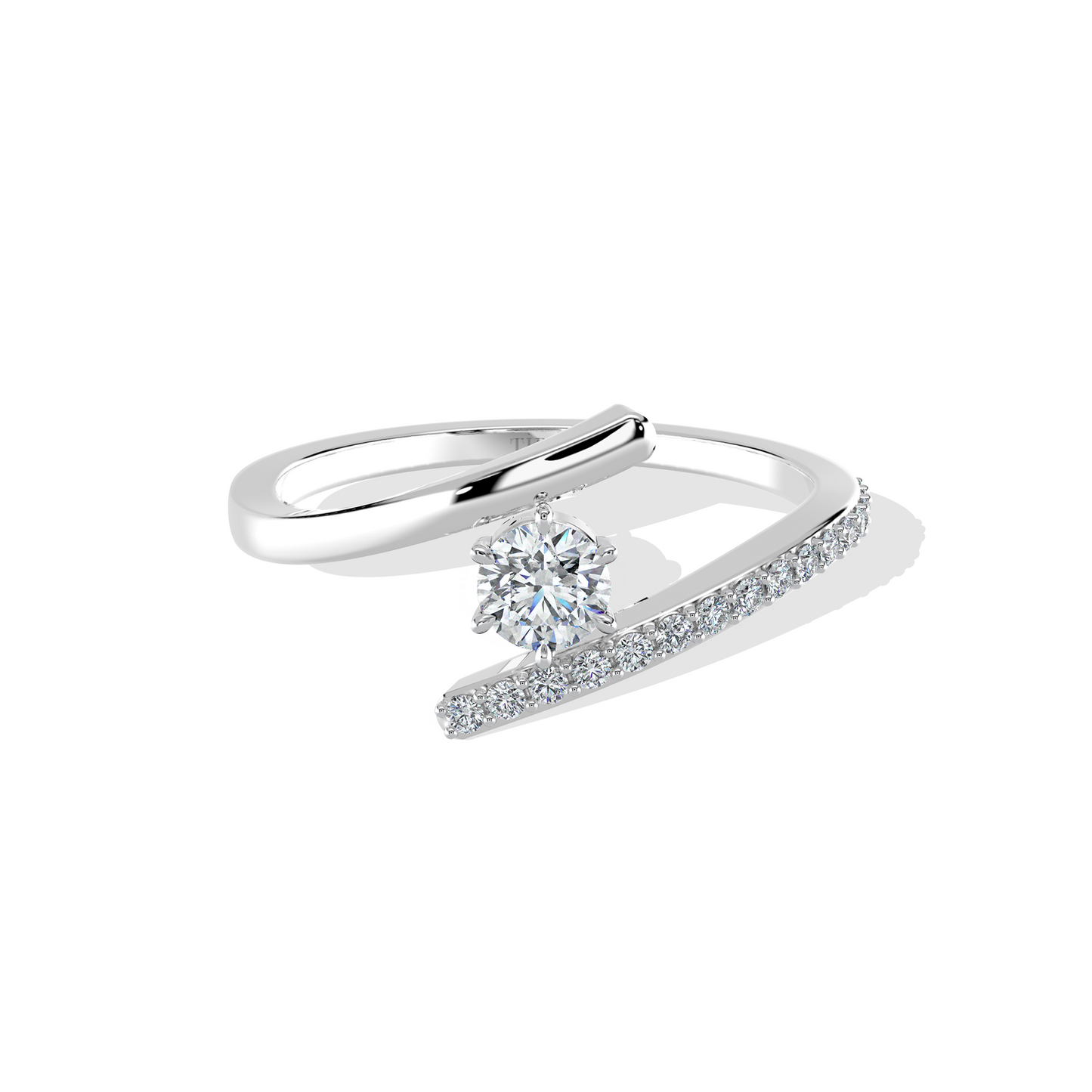 Silver spiral ring by Tiri featuring a sleek, coiled design, showcasing the smooth, polished metal surface.