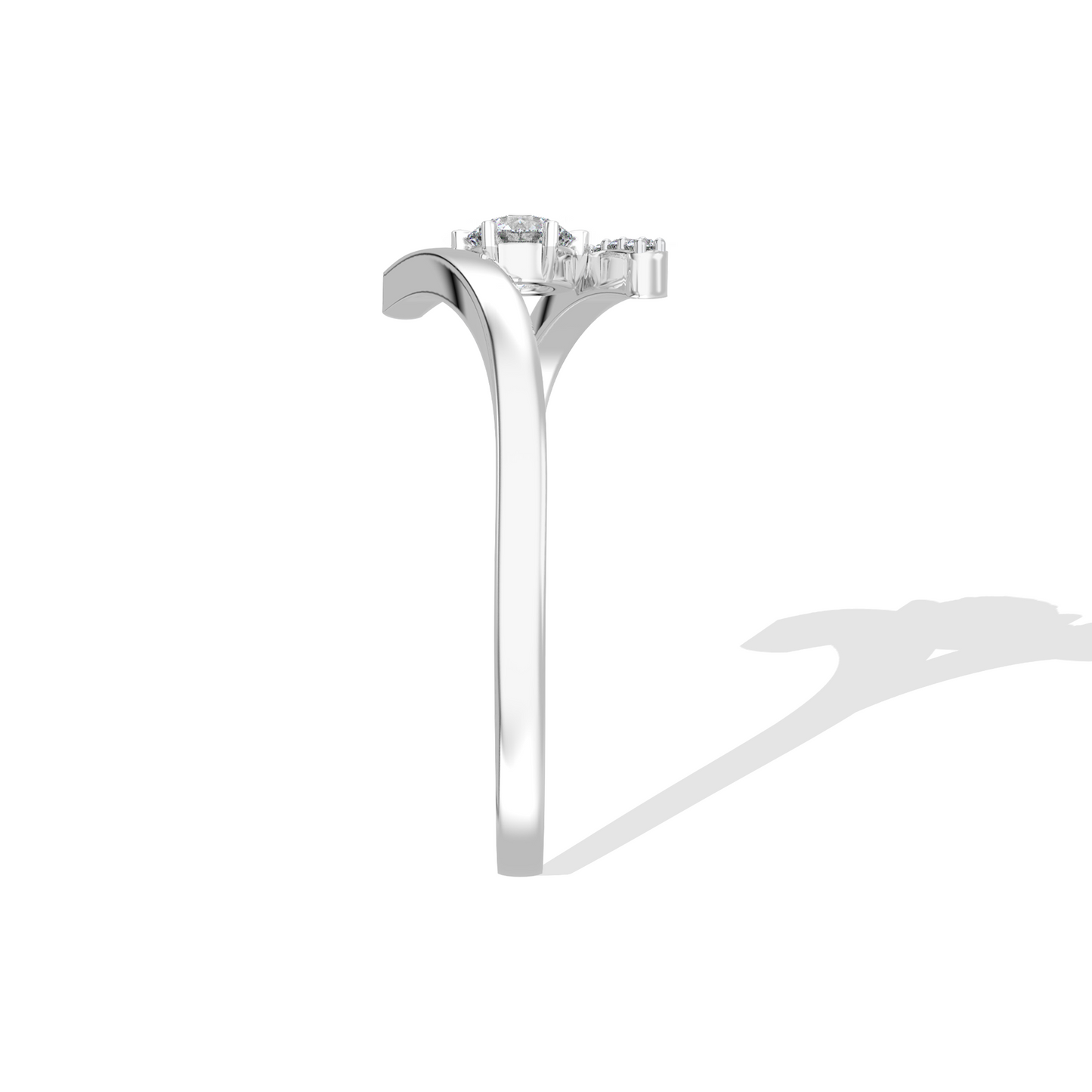 Silver spiral ring by Tiri featuring a sleek, twisted design perfect for minimalist jewelry styles.