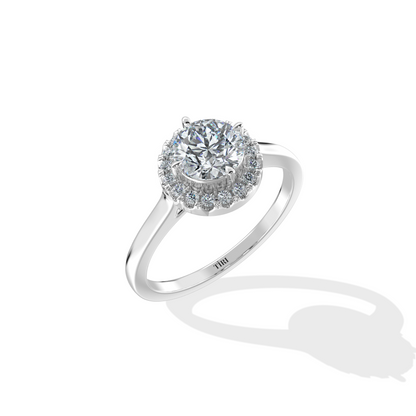 Elegant Halo Engagement Ring