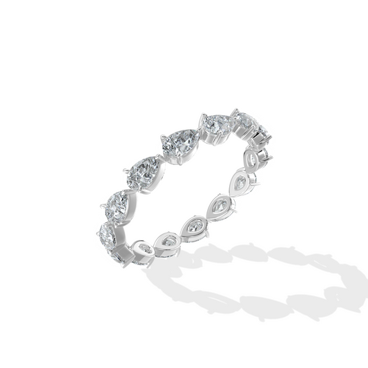 1.25 TW Pear Band Diamond Ring
