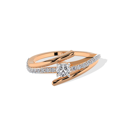 Elegant Cross Diamond Ring