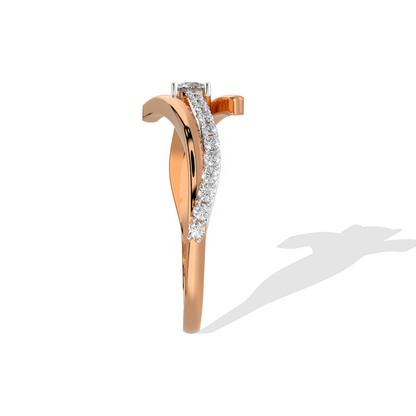 Elegant Cross Diamond Ring