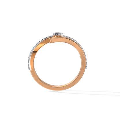 Elegant Cross Diamond Ring