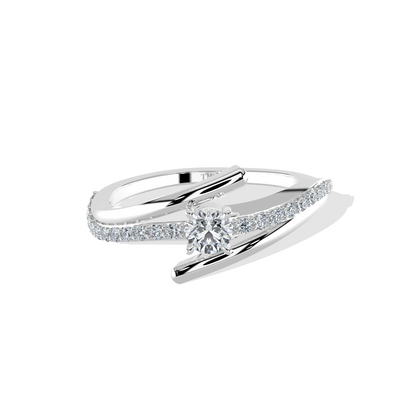 Elegant Cross Diamond Ring