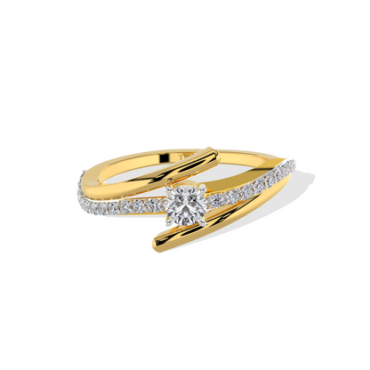 Elegant Cross Diamond Ring