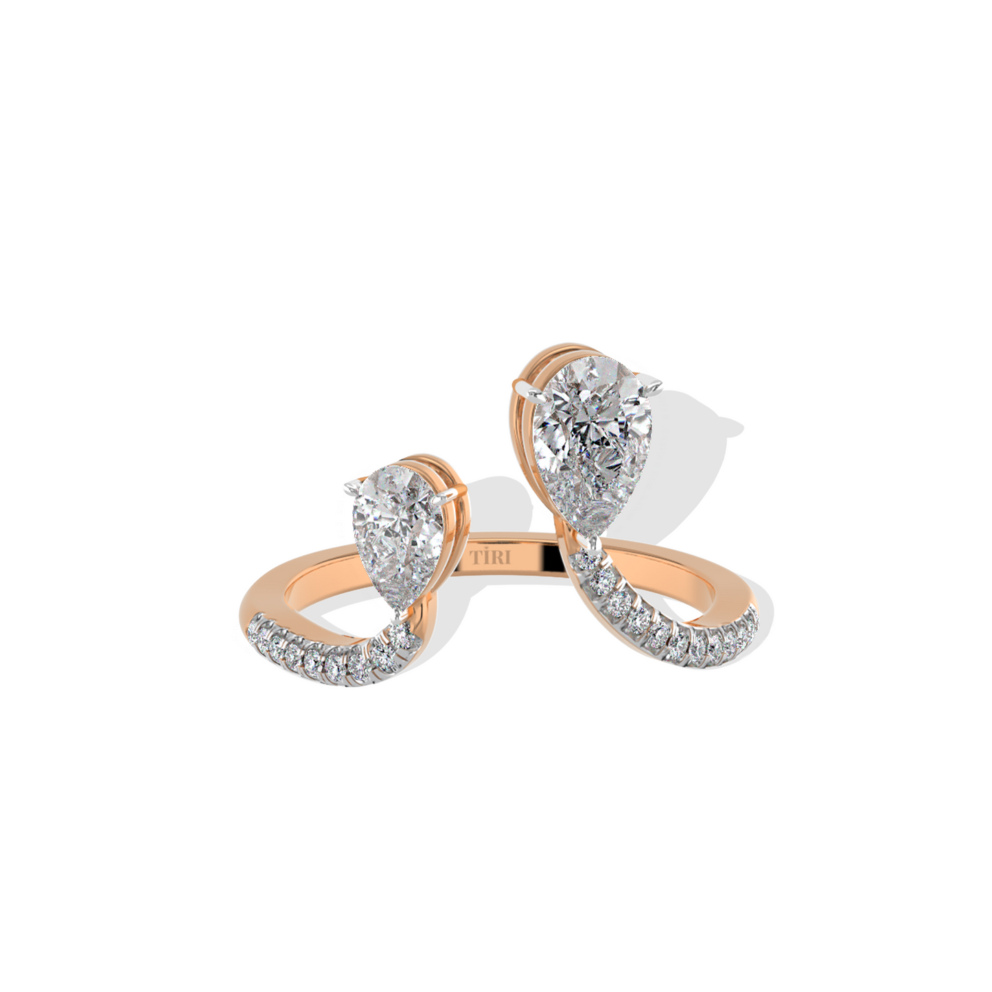 1.16 TW Duo Pear Diamond Ring
