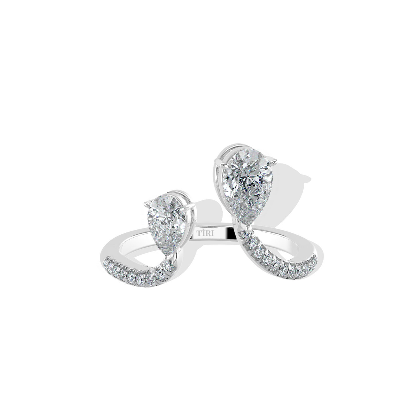 1.16 TW Duo Pear Diamond Ring