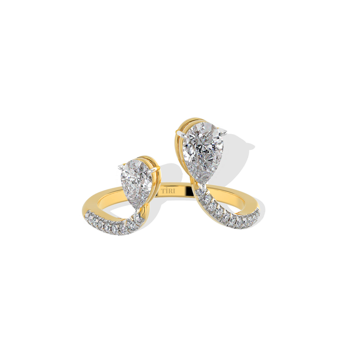 1.16 TW Duo Pear Diamond Ring