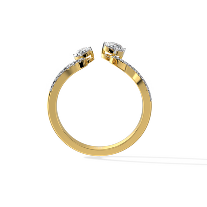Twin Pear Ring