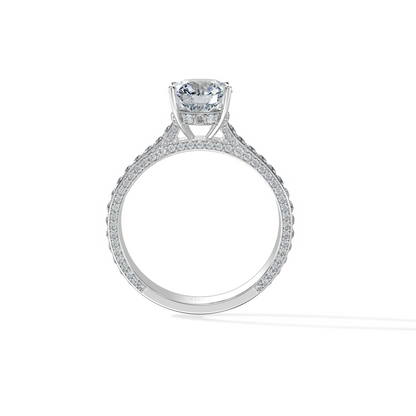 Pave Solitaire Engagement Ring