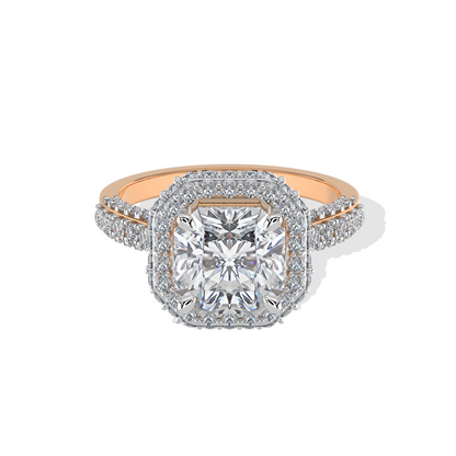 Cushion Cut Halo Engagement Ring