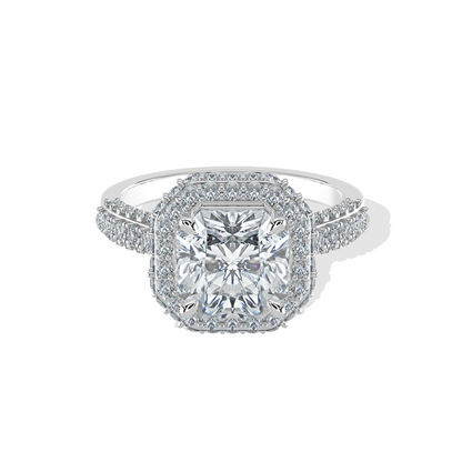 Cushion Cut Halo Engagement Ring