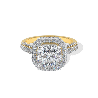 Cushion Cut Halo Engagement Ring