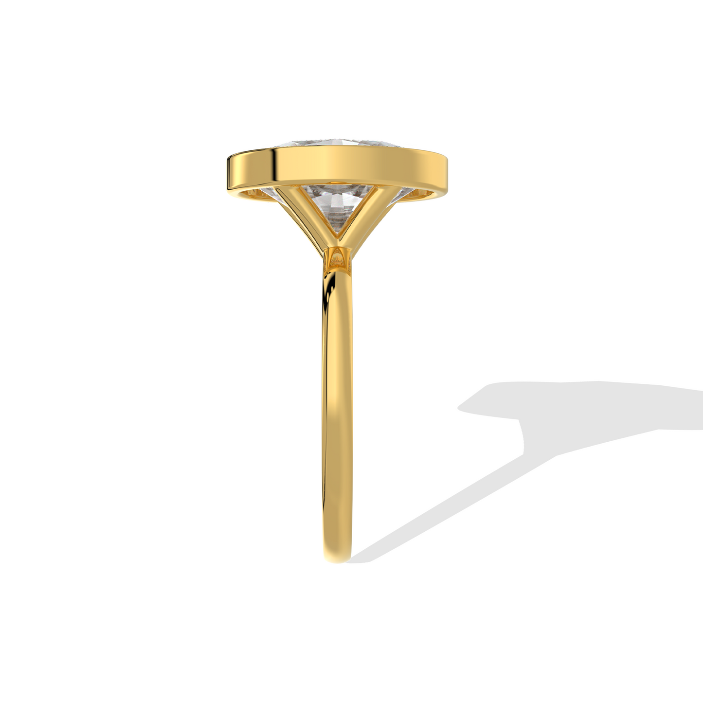 4.00 TW Oval Bezel Diamond Ring