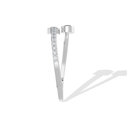 Dual Twist Diamond  Ring