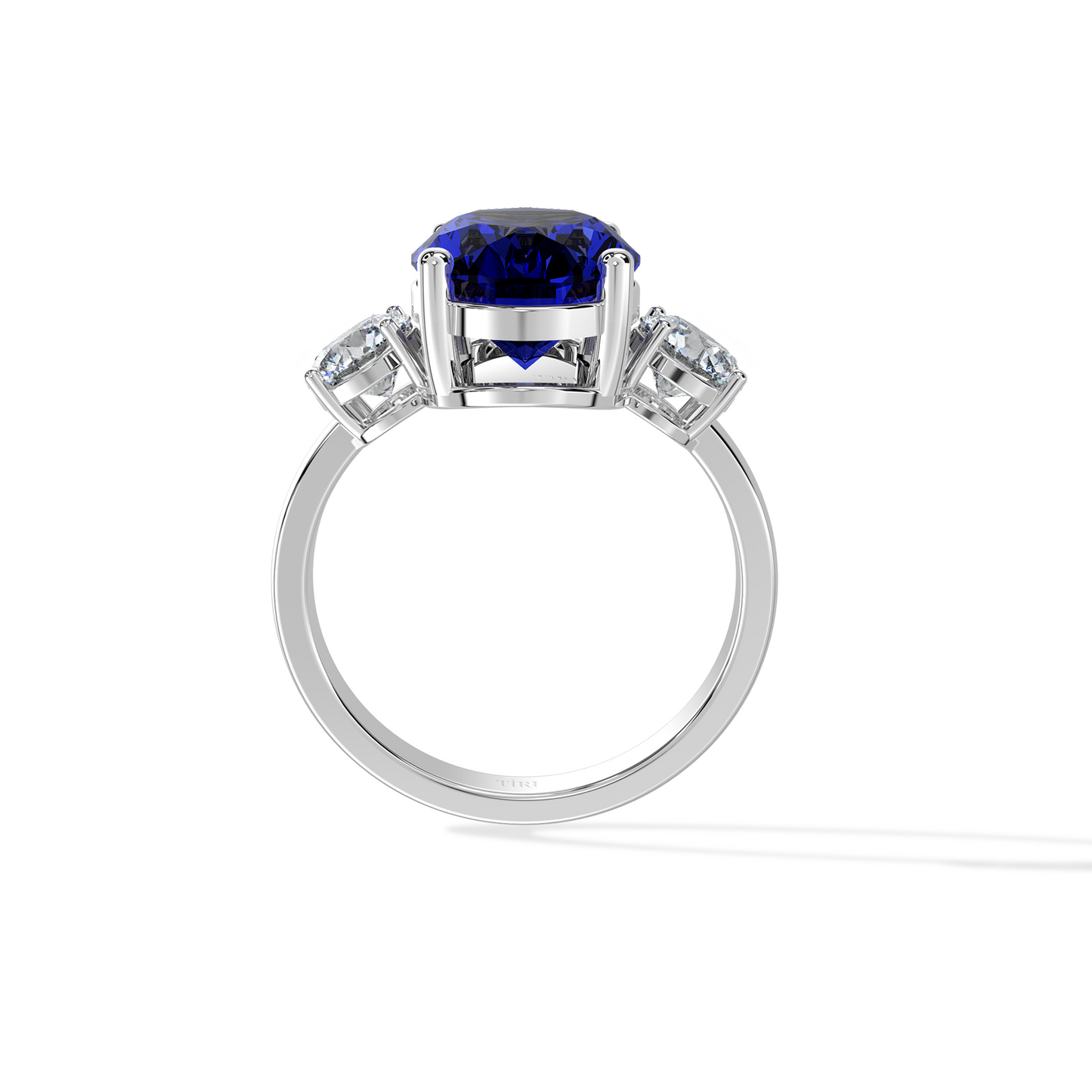 0.80 TW Diamond 4.00 Blue Cl Stone Ring