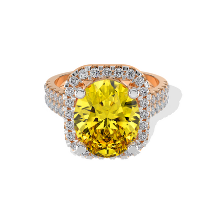 Radiant Yellow Stone Ring