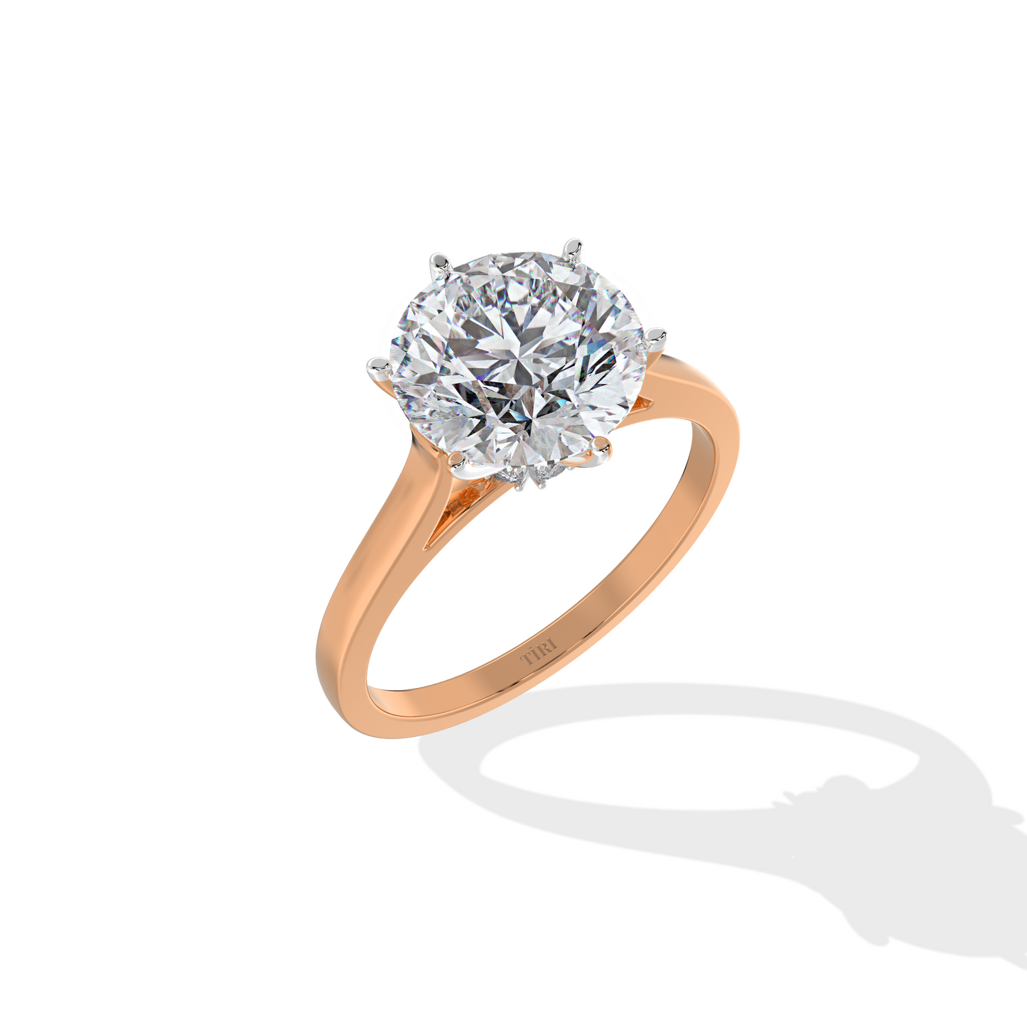 2.06 TW Round with crown Diamond Ring