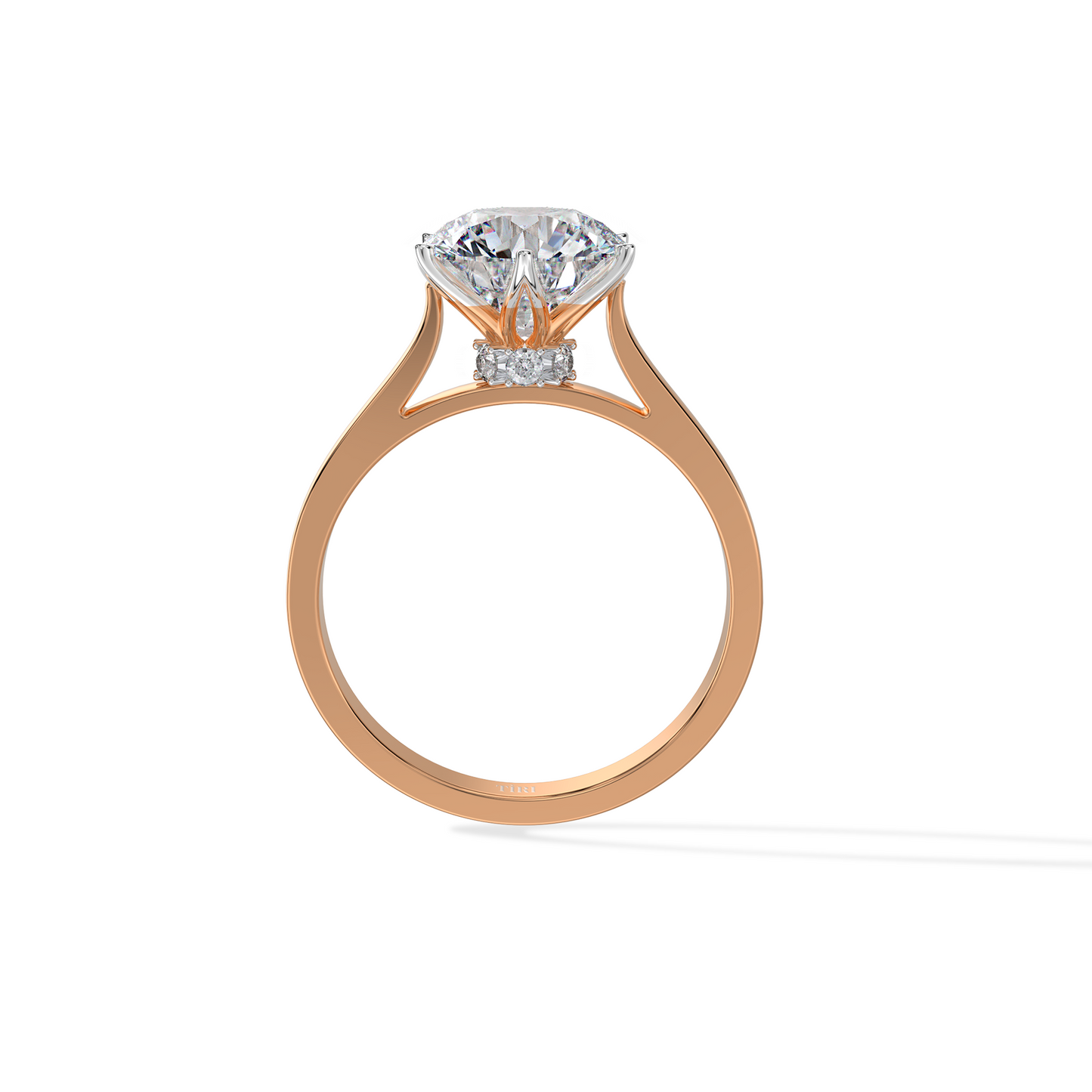 2.06 TW Round with crown Diamond Ring