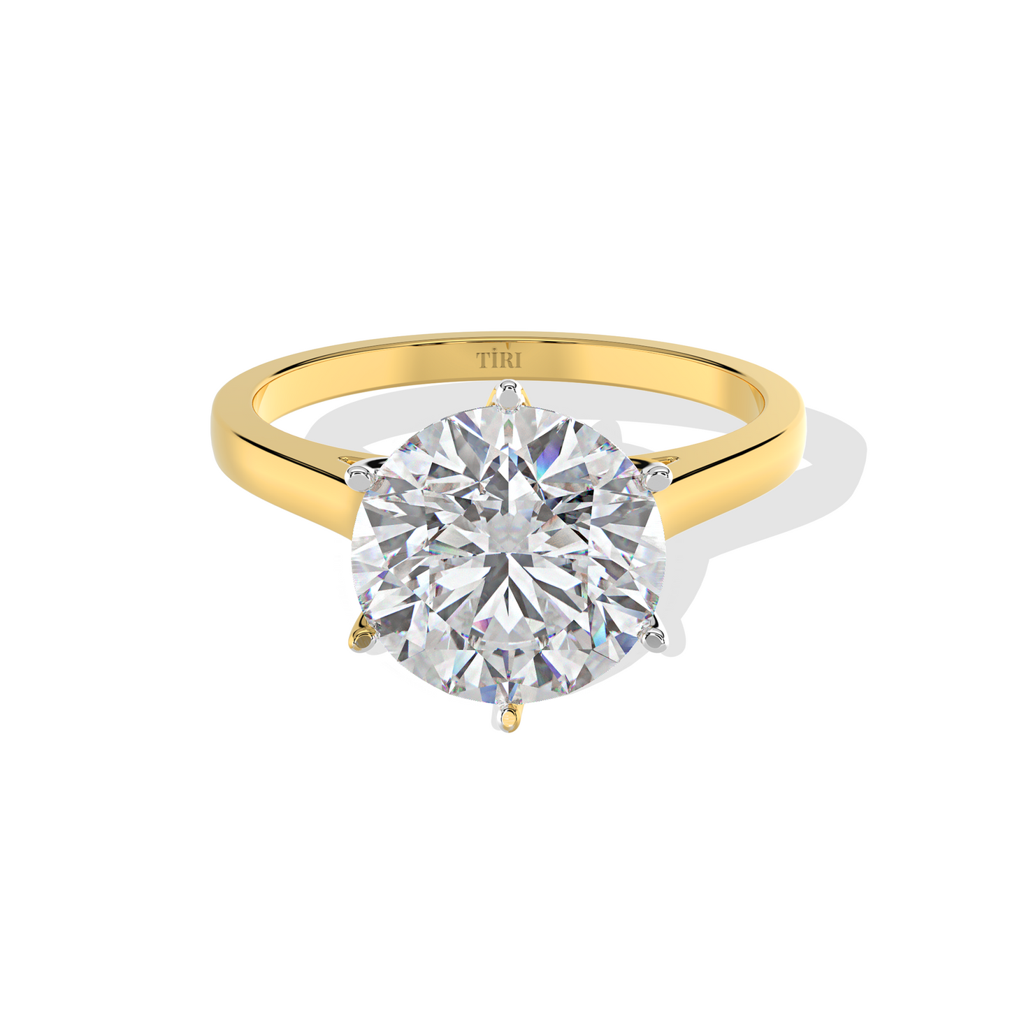 2.06 TW Round with crown Diamond Ring