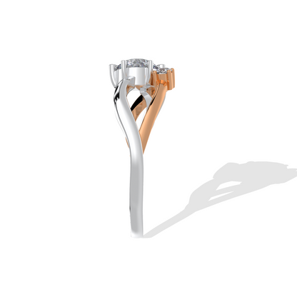 Elegant Two-Tone Diamond Ring