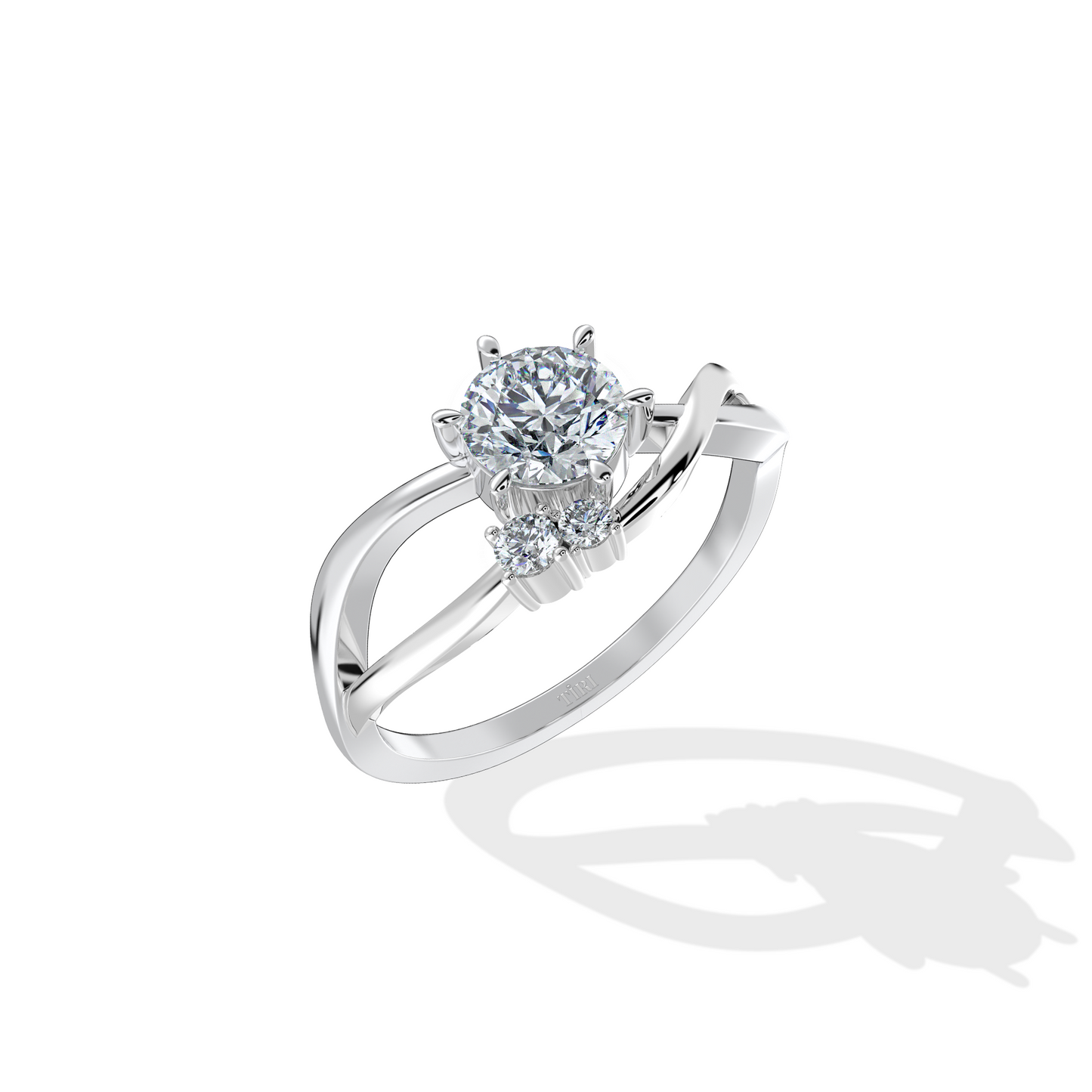 0.70 TW Round Duo Colour Diamond Ring