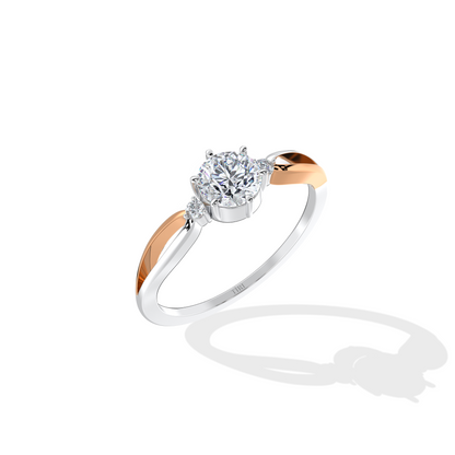 Two-Tone Round Diamond Ring